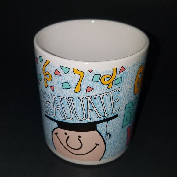 VTG God Bless You Graduate Mug Graduation Gift 1993 Bob Siemon (in original box) - Picture 7 of 11